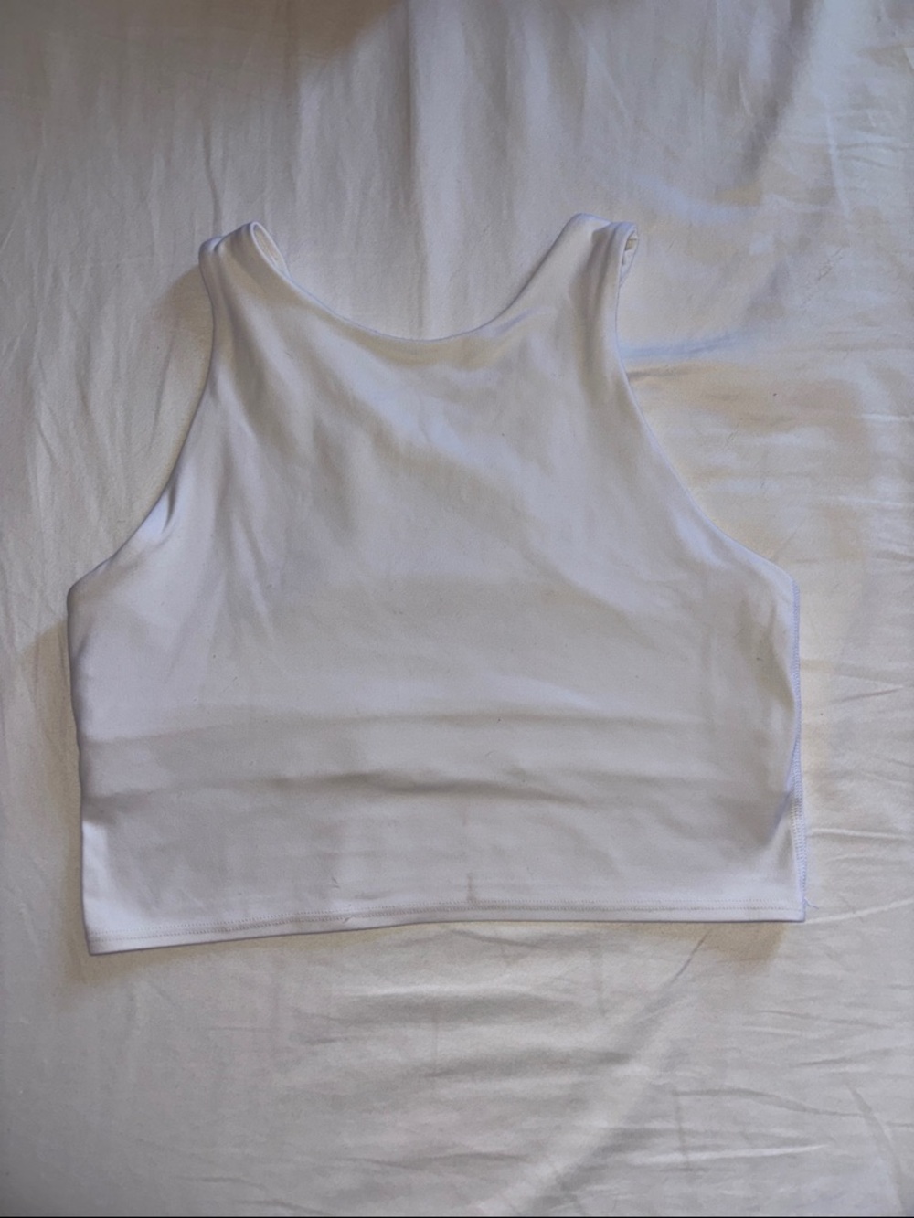 Athleta White High-Neck Cropped Tank